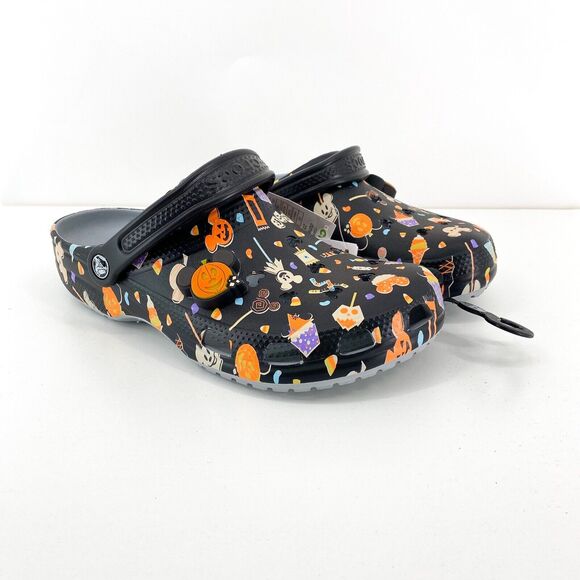 Crocs Disney Men 9 Women 11 Halloween 2020 Candy Classic Clogs Black Treats NEW - Picture 1 of 7